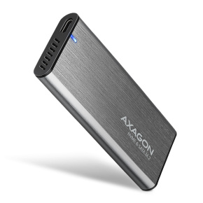 AXAGON EEM2-SG2, USB-C 3.2 Gen 2 - M.2 NVMe & SATA SSD kovový RAW box, bezskrutkový, strieborný