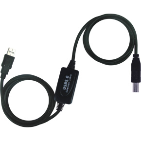 PremiumCord USB 2.0 repeater a prepojovací kábel A/M-B/M 10m