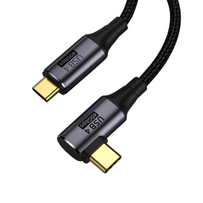 PremiumCord USB4 Gen 3x2 40Gbps 8K @ 60Hz 240W, Thunderbolt, 1,2 m zahnutý