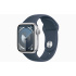 Apple Watch S9/45mm/Silver/Šport Band/Storm Blue/-S/M