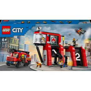 LEGO CITY 60414 Hasičská stanice s autem