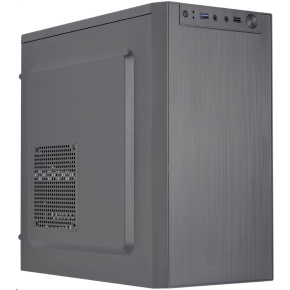 EUROCASE skříň MC X108 grey, micro tower, 1x USB 3.0, 1x USB 2.0, 2x audio, bez zdroje