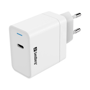 Sandberg USB-C AC Charger PD65W, EÚ, biela