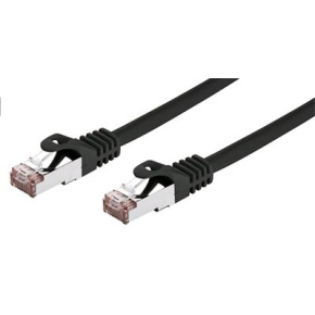 Kábel C-TECH patchcord Cat6, FTP, čierny, 0,5m