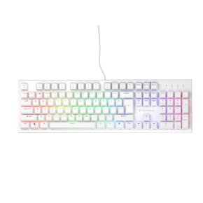 Genesis herná mechanická klávesnica THOR 303/RGB/Outemu Brown/Drôtová USB/US layout/Biela