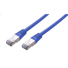 Kábel C-TECH patchcord Cat5e, FTP, modrý, 0,5m