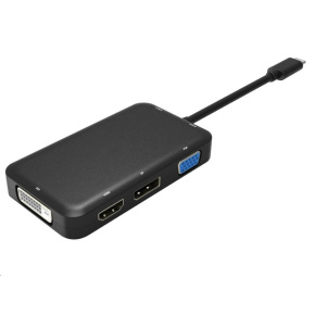 Prevodník PREMIUMCORD USB3.1 typ C na HDMI + DVI + VGA + DisplayPort + nabíjanie PD