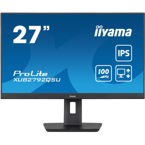 iiyama ProLite/XUB2792QSU-B6/27''/IPS/QHD/100Hz/0,4ms/Black/3R