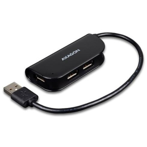 AXAGON HUE-X4B, 4x USB 2.0 READY hub, čierny