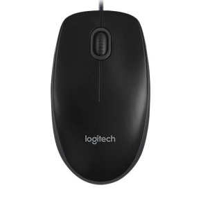 Logitech B100 - káblová optická myš, USB - čierna