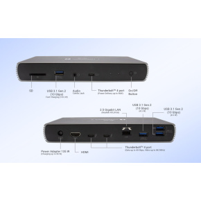i-tec Thunderbolt 4 Dual Display Docking Station, Power Delivery 96W