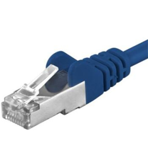 Premiumcord Patch kábel CAT6a S-FTP, RJ45-RJ45, AWG 26/7 0,5 m, modrá