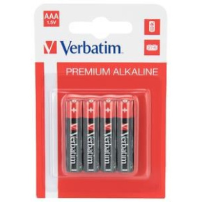 VERBATIM Alkalické baterie AAA, 4 PACK , LR3