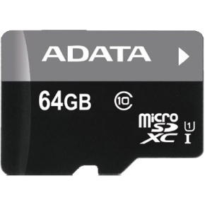 Adata/micro SD/64 GB/50 MBps/UHS-I U1 / Class 10/+ Adaptér