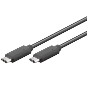 PremiumCord USB-C/male - USB-C/male, čierny, 1m