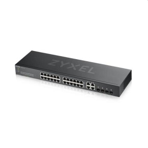 Zyxel GS1920-24v2, 28 Port Smart Managed Switch 24x Gigabit Copper and 4x Gigabit dual pers., hybrid mode, standalone or NebulaFle