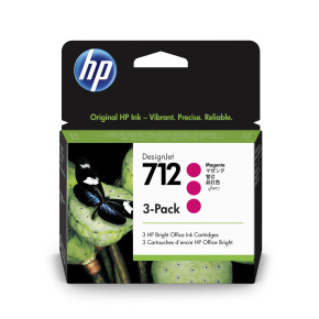 HP 712 Ink. náplň purpurová, trojbalenie, 3ED78A