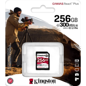 Kingston Canvas React Plus/SDHC/256GB/300MBps/UHS-II U3 / Class 10
