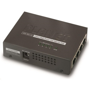 Planet HPOE-460 PoE injektor, 4x 10/100/1000, PoE 30W, 802.3at, 120W