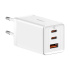 Baseus CCGP120202 GaN5 Pro Quick Nabíjačka USB + 2x USB-C 65W White