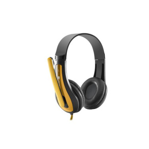 Canyon HSC-1, PC Headset, slúchadla s mikrofónom, 1 x 3.5mm jack komb., ovládanie na kábli, 2 m, čierno-žlté