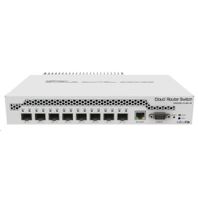 MikroTik Cloud Router Switch CRS309-1G-8S+IN, 800MHz CPU, 512MB RAM, 1xLAN, 8xSFP+ slot, vrátane. Licencia L5