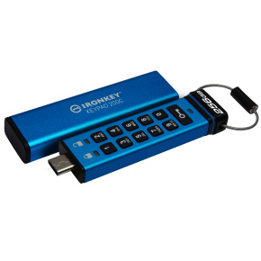 Kingston Ironkey Keypad 200C/256GB/USB 3.0/USB-C/Modrá