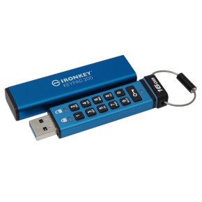 Kingston IronKey Keypad 200/16GB/USB 3.2/USB-A/Modrá