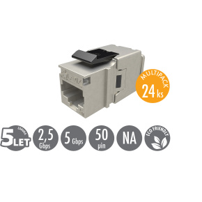 Keystone Solarix Multipack CAT5E STP RJ45 černý pro kleště, 24ks