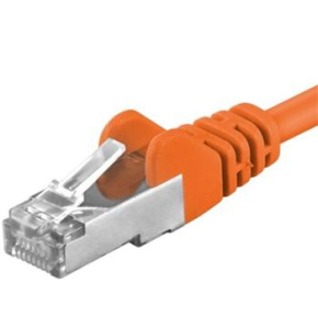 Premiumcord Patch kábel CAT6a S-FTP, RJ45-RJ45, AWG 26/7 0,5 m, oranžová