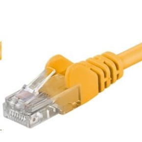 PREMIUMCORD Patch kábel UTP RJ45-RJ45 CAT5e 0.25 m žltá