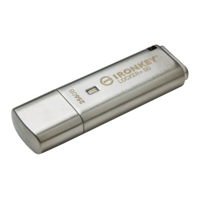 Kingston IronKey Locker+ 50/256GB/USB 3.1/USB-A/Strieborná