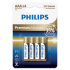 Philips baterie 4x AAA (1,5V), řada Premium Alkaline