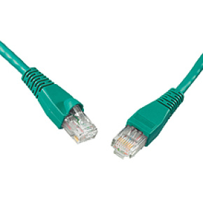 SOLARIX patch kabel CAT5E UTP PVC 0,5m zelený non-snag proof
