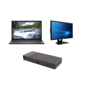 Notebook Dell Latitude 5500 + Docking station Dell WD19 USB-C K20A001 with 180W Adapter + Monitor HP Compaq LA2306x 23" - Repas
