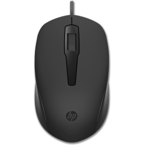 HP 150 Mouse/Kancelárska/Optická/1 600 DPI/Drôtová USB/Čierna