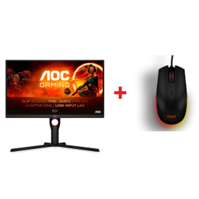 25'' LED AOC 25G3ZM/BK - FHD,Va,240Hz,HDMI,DP