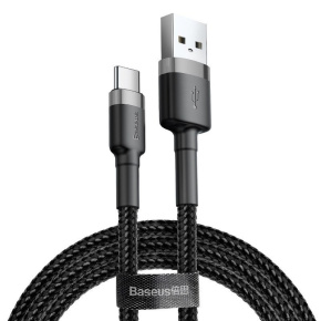 Baseus CATKLF-BG1 Cafule Kábel USB-C 3A 1m Grey/Black