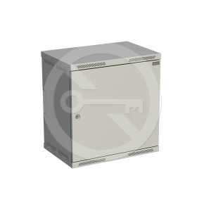 Rozvádzač nástenný SENSA 12U 400mm, dvere plech, RAL 7035, SENSA-12U-64-11-G