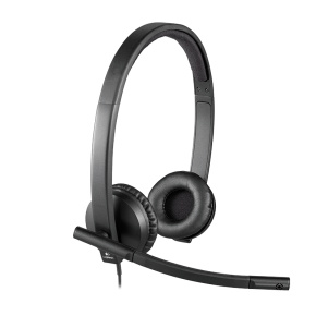 Logitech® H570e USB Headset Stereo (UC version) - BLACK - USB-A