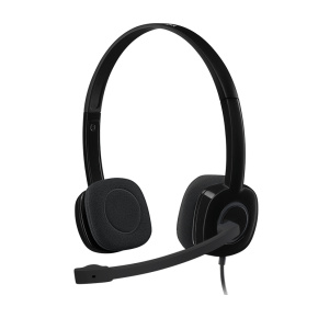 Logitech H151/Stereo/Jack/Drôt/Čierna