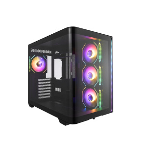 FSP ATX Midi Tower M580-BP/Midi Tower/Transpar./Čierna