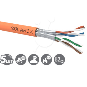 Inštalačný kábel Solarix CAT7 SSTP LSOHFR B2ca-s1,d1,a1 500m/cievka SXKD-7-SSTP-LSOHFR-B2ca