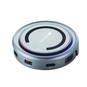 Canyon DS-7, Multiport Docking Station, 6 portov, USB-C + USB3.0 + USB2.0 + microUSB + HDMI + bezdrôtová nab.