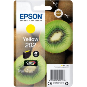 EPSON ink Yellow 202 Premium - singlepack, 4,1ml, 300s, štandard