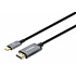Manhattan kabel USB-C na HDMI, USB-C Male na HDMI Male, 2m, černá
