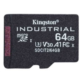 Kingston Industrial/micro SDHC/64GB/UHS-I U3 / Class 10 Kingston Industrial/micro SDHC/64GB/UHS-I U3 / Class 10