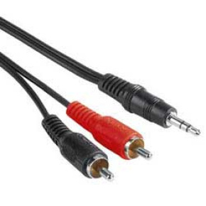 PremiumCord Kábel Jack 3.5mm-2xCINCH M/M 5m