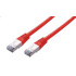 Kabel C-TECH patchcord Cat5e, FTP, červený, 1m