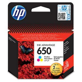 HP 650 trojfarebná atramentová kazeta, CZ102AE